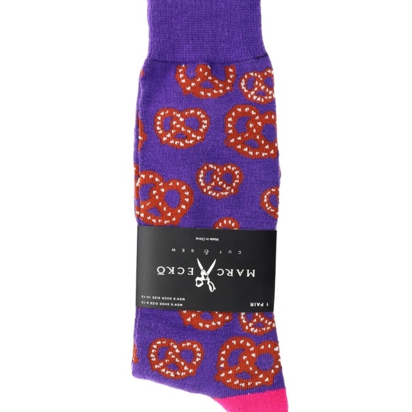 Marc Ecko "Pretzel" Purple Novelty Dress Socks - Picture 5 of 5